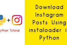 Download Instagram Posts Using instaloader in Python